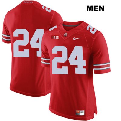 Men's NCAA Ohio State Buckeyes Shaun Wade #24 College Stitched No Name Authentic Nike Red Football Jersey DW20S81CL